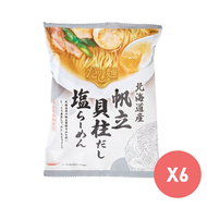 TABETE - [日本直送] 北海道產帆立貝鹽味湯拉麵 X6 (新舊包裝隨機派送)| 到期日:2026年5月13日 |