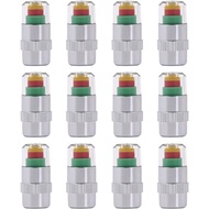 12PCS Car Tire Pressure Monitor Valve Stem Caps, 2.4Bar 36PSI Tire Pressure Monitoring Caps, 3-Color