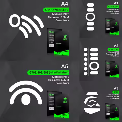 Professional Mouse Skates for Logitech G102g 304 G502 G403 GPW G703 GPRO Wired Mouse Skate Replaceme