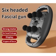 【Massage Gun】 6-Heads Fascia Gun Professional Muscle Vibration Deep High-frequency Muscle Relax 20KG