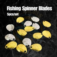 【MR.T】 5pcs Spinner Blades with Swivel Fly Fishing Spinner Lure Spoon Fishing Accessories Spinning L