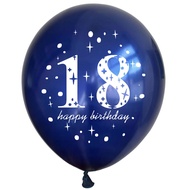 20 Pcs Night Blue 18th Birthday Balloon Set – Suitable for 16, 18, 21, 30, 40, 50, 60, 70, 80, 90, 1