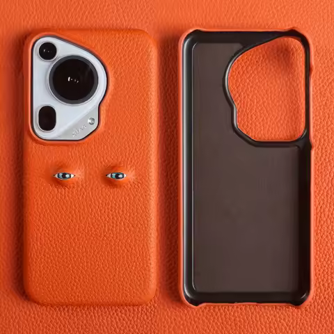 Eye Pattern Genuine Leather Case For Huawei Pura 80 Ultra P70 P60 Mate 80 Ultra Mate 70 Phone Shell