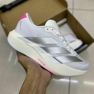 Adizero evo sl white silver pink running shoes