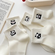 Lovely Panda embroidered mid-cut socks