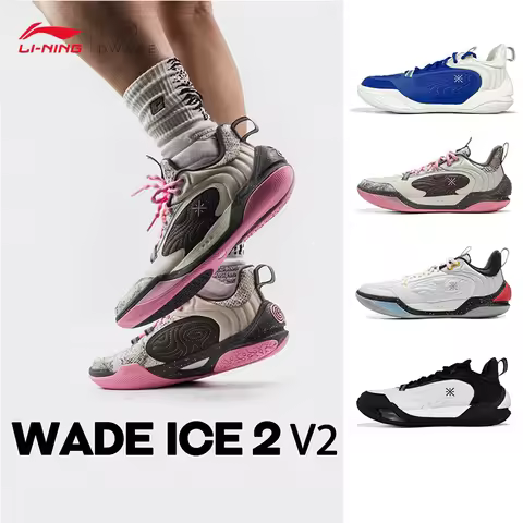 LI-NING Wade ICE 2 V2 Men Basketball Shoes Professional shoes Wearable Cushion Bounce Comfortable Sp