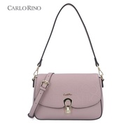 Carlo Rino Pinkish Purple Primrose Crossbody Bag