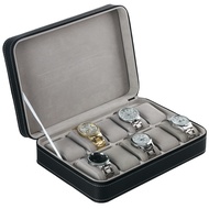 Exquisite Watch Display Box Watch Zipper Box 10 Grid Watch Display Storage Box PU Leather Zipper Bag