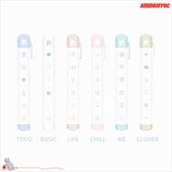 SIRENU8Y0C Seal Pen, Cartoon Self-ink To Do List Journal Stamp, Cute Detachable Portable 6 Patterns 