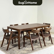 SUGARHOME Arjuna 1.8m Dining Table Set Solid Wood 8 seater / 6seater