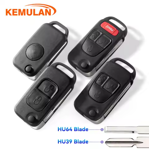KEMULAN 1/2/3/4 Buttons Remote Key Case Flip Folding Key Shell For Mercedes Benz C E S ML SL ML55 AM