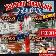 【Xstream】8.5CM/4.8G 5PCS Zman Clone Floating TPR Soft Plastic Lure Bait Umpan Casting Haruan Toman