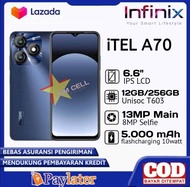Infinix itel A70 RAM 12+256GB (+) itel A50 RAM 8+64GB. Baru jaringan 4G LTE ORIGINAL GARANSI RESMI H