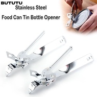 BUTUTU Food Can Opener, Manual Stainless Steel Tin-Opener, Durable Multifunctional Bottle Opener Foo