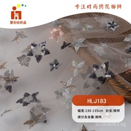 In-stock Fabric  Craft Sequins Internet Celebrity Embroidery Embroidered Star Decorative Fabric ZVMN