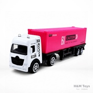 Diecast Transport Truck 1:64 - Container Truck Alloy Pink - Mainan Kendaraan Truck