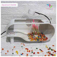 DISKON Aquarium kura kura/ aquarium minimalis full set rumah kura kura