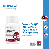 Envora CoQ10 Co-enzyme Q10 Plus PQQ  100mg x 30s - Heart Health Energy Booster Anti Aging | Kesihata