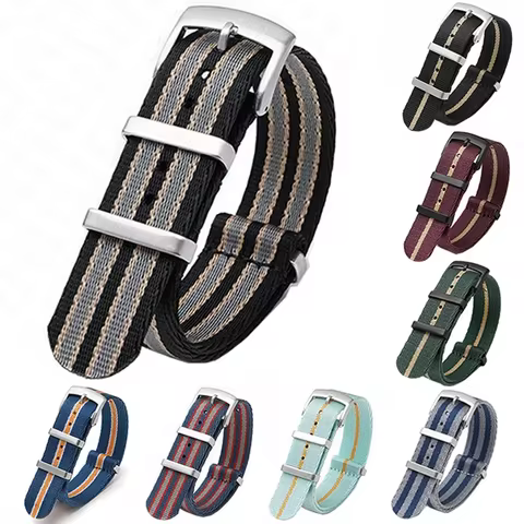 Nylon Strap for Omega MoonSwatch Seamaster 300 Speedmaster Men Sport Canvas Watch Band Bracelet for 
