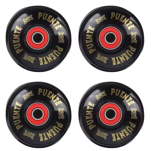 PUENTE 4Pcs/Set Cruiser Skateboard Wheels PU Wheels Long Board Cruiser Wheels with ABEC-9 Bearings