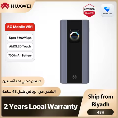 Brovi 5G Mobile Wifi Upto 3600Mbps | Wi-Fi AX3600 | 7000mAh Battery | AMOLED Touch Screen - E6888-98