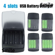 SMILE Intelligent Battery Charger Universal Rechargeable LED Indicator Fast Charging Dock for Rechargeable Battery AA AAA 1.5V Alkaline Battery