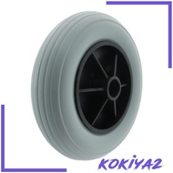 [Kokiya2] Elders 8" PU Inflatable Front Wheelchair Caster Wheel Solid Small Tyre Gray