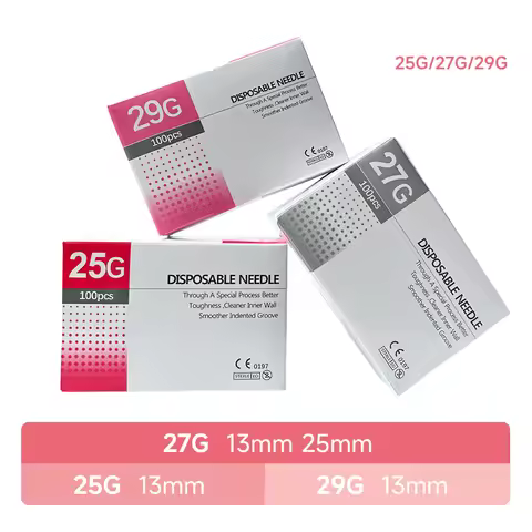100pcs/box 27G 13mm 25G 13mm 29G 13mm Hot Safety Needle High-end Material Disposable Needles for Bea