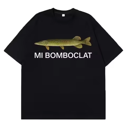 Mi Bomboclot Fish Funny Meme Tees Women's Fashion Clothing T-Shirt Summer Short Sleeve Casual Women