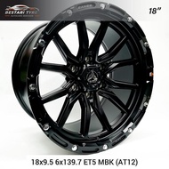 (AT12) NEW SPORT RIMS ORIGINAL 4X4 RAXER OFFROAD WHEELS 18 INCH 18X9.5 6X139.7 ET5 MBK READY STOCK SPORT RIM