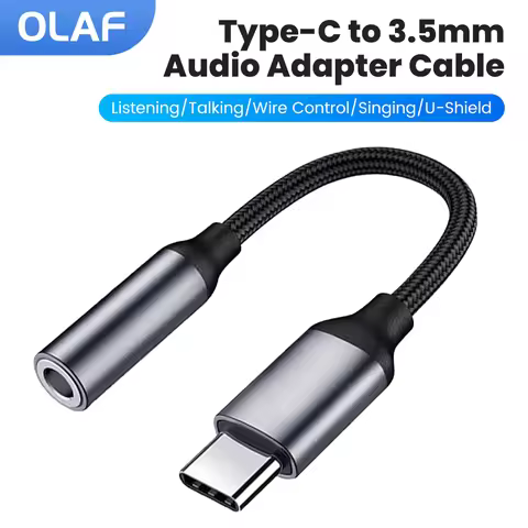 USB Type C to 3.5mm AUX Adapter Type-c 3.5mm Jack Audio Cable Headphones Cable Converter for iPhone 