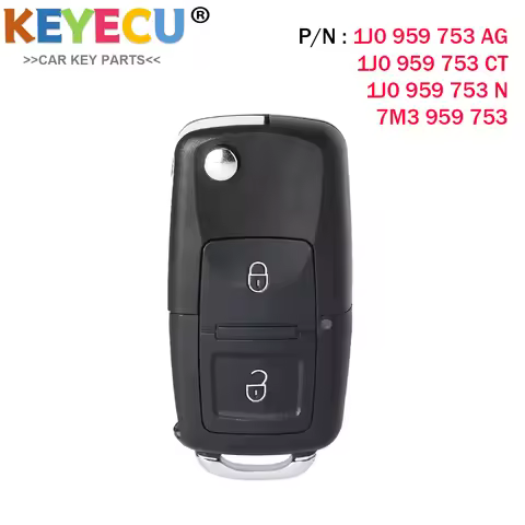Flip Remote Key Fob for Volkswagen Golf 4 5 Passat B5 B6 Touran Sharan MK4 Bora Polo 7M3959753 1J095
