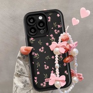 Soft Phone Case For VIVO Y17 Y15 Y12 Y12i Y3S 1901 1902 1904 Y7S S1 Flowers Floral Bow Bead Bracelet