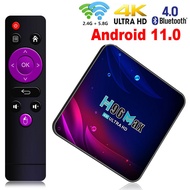 VOUCHE H96 Max V11 Home Theater Bluetooth Media Player 4K H.265 RK3318 Android 11.0 Smart Set Top Box