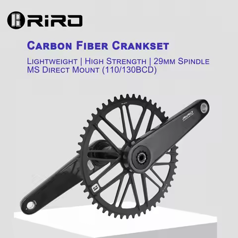 RIRO ACF ROAD FOLDING BIKE CARBON CRANKSET | 7075-T6 AL CNC Single Chainring | 550G(170 50T)| 1X11 t