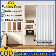 Sliding Door PVC Folding Door Simple Accordion Sliding Door for Bedroom Bathroom Kitchen Environment