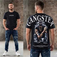 Distro T-shirt with Washing 'GANGSTER' Motif T-shirt/ for Men andWanita