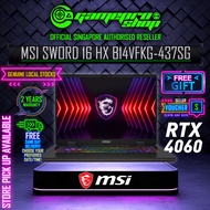 MSI Laptop Sword 16 HX B14VFKG-437SG Gaming Laptop / Intel Core i7 processor 14650HX / GeForce RTX 4060