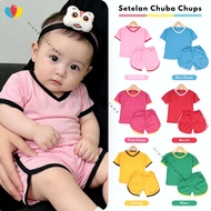 KATUN [PREMIUM] Chuba Chups Baby Set - 3 Years Plain Short Sleepwear/ Baby Set for Girls and Boys Im
