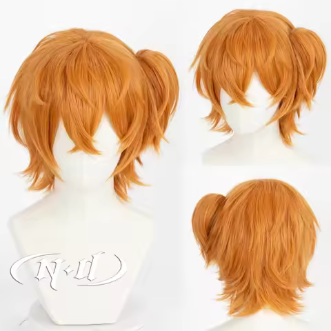 ND Kyousuke Yaguchi Cosplay Wigs Yarichin Club Cosplay Orange Hair Wigs for Halloween Party Comic Co
