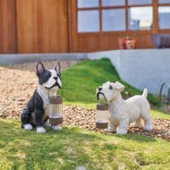 日本 Magnets 狗狗造型太陽能景觀燈法鬥雪納瑞戶外防水裝飾燈