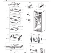 SAMSUG อะไหล่แท้ ชั้นกระจกวางของในตู้เย็นซัมซุง ตำแหน่งหมายเลข 3 / DA97-16274E ใช้กับรุ่น RT50K6135S
