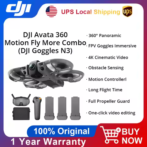 DJI Avata 360 Motion Fly More Combo | 4K FPV Drone | Includes Motion Controller | Night LiDAR&Omnidi