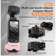 Sunnylife for DJI OSMO POCKET 3 quick detachable border adapter cold boot pocket 3 bidirectional exp
