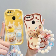 Suitable for Casing oppo f9 f9 pro realme 2 pro Phone Case Shockproof Soft Case Cartoon Cute New Design with Mobile Phone Chain