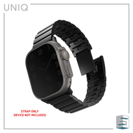 UNIQ Strova Mag Strap for apple watch self- adjustable steel link band 49/46/45/44/42mm Midnight Tit