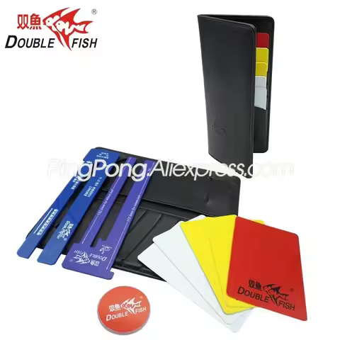 Double Fish Umpire Tools Set for Official Table Tennis Games Ping Pong Measurer / Toss Pin / Yellow 