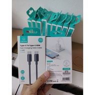 USAMS Type C To Type C Fast Charging Cable 60w C to C charging cable