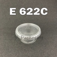 E622C - 2oz Disposable Plastic Sauce Container 100SETS / Bekas Sos 100pcs【Ready Stock】