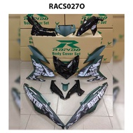 RAPIDO COVER SET Y15ZR V1/V2 EXCITER LIMITED EDITION GREEN (STICKER TANAM/AIRBRUSH)